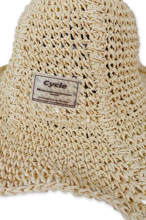 SUMMER STRAW TULIP HAT -SAND-